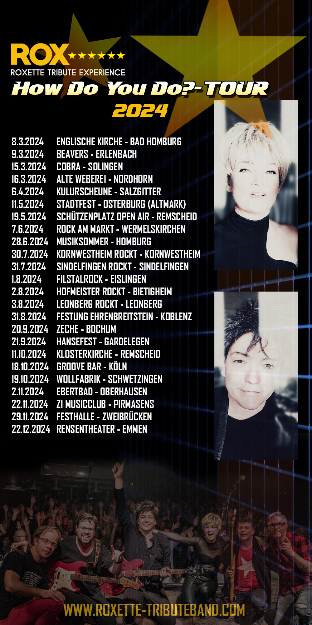 Tourdates ROX 2024 – ROX THE ROXETTE TRIBUTE EXPERIENCE